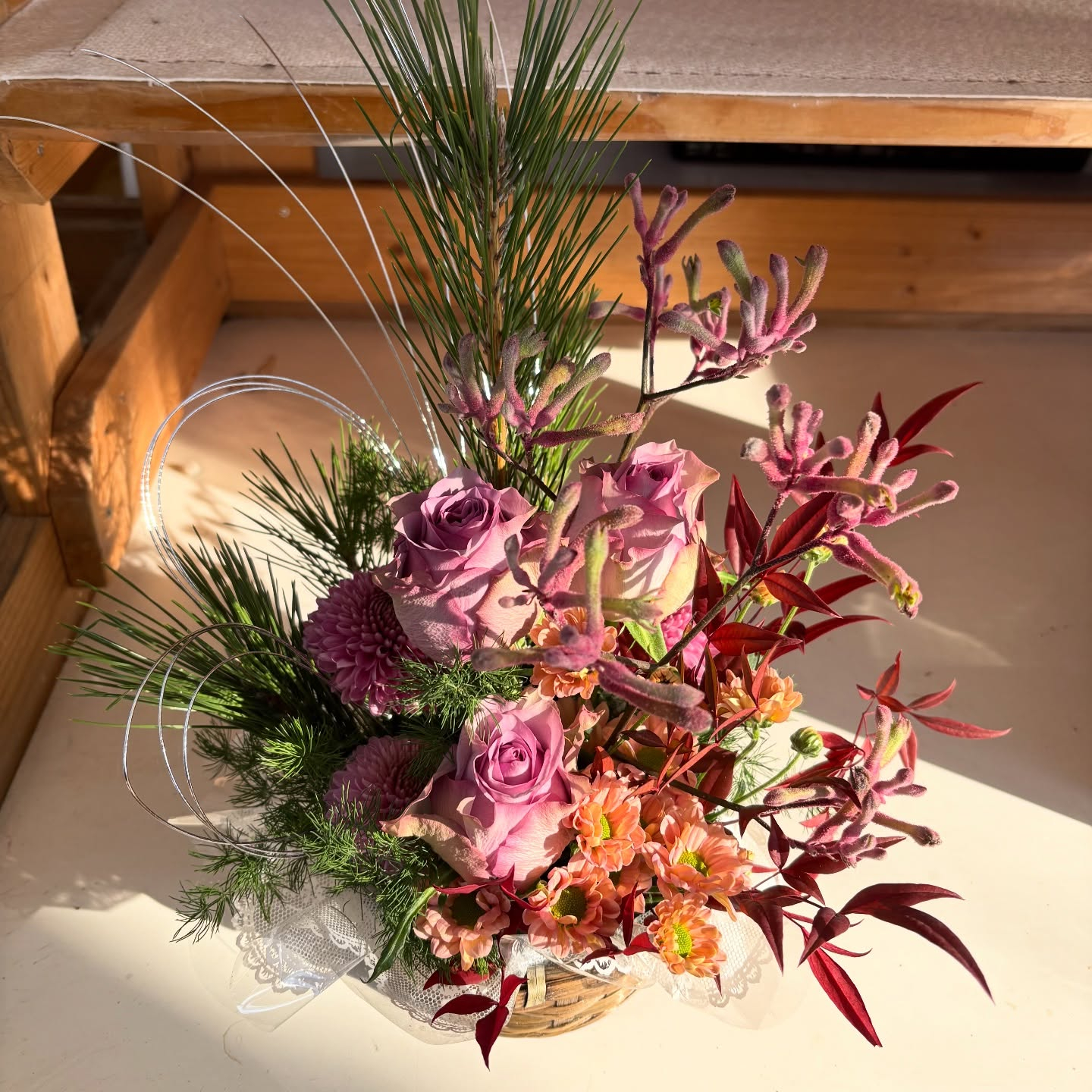 お正月アレンジメント、30日まで販売予定です!