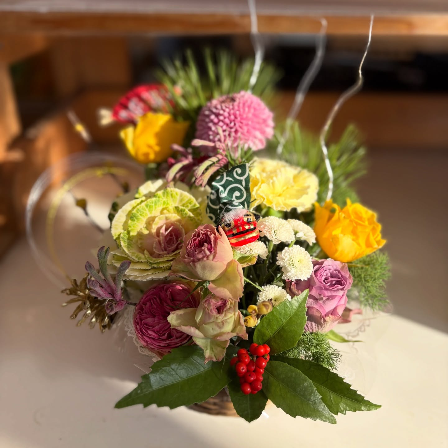 お正月アレンジメント、30日まで販売予定です!